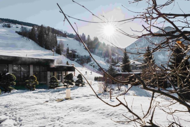 Hotel Sonnhof Garten im Winter